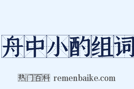 舟中小酌组词是什么意思的图片
